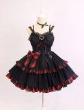 Alice Girl ~Little Hottie Plaid Lolita Jumper -Pre-order Black Pink Size M - In Stock
