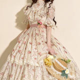 Miss Point ~The Beauty of Spring Flower Wall Lolita OP - Size 2XL In Stock