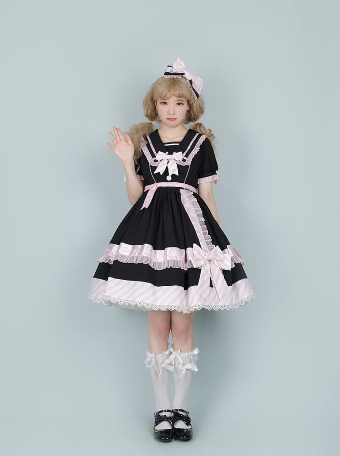 Alice Girl ~Summer Letter Embroidered Letter Gift Box Lolita OP