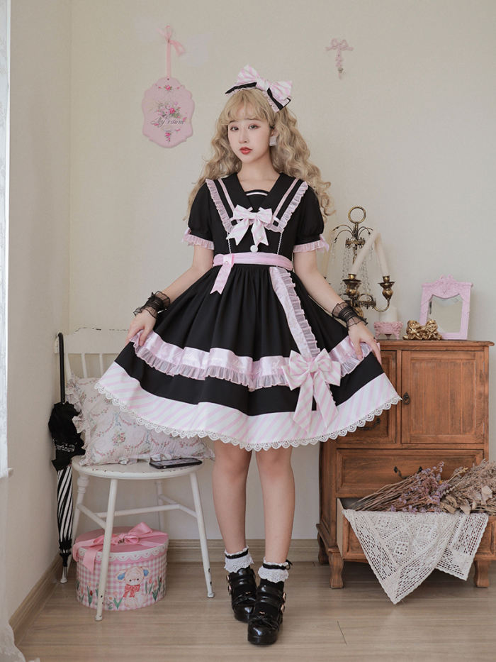 Alice Girl ~Summer Letter Embroidered Letter Gift Box Lolita OP