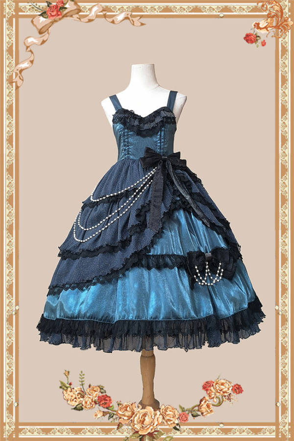 Infanta ~Deep-sea Mermaid Lolita JSK -Pre-order Dark Blue Size XL - In Stock