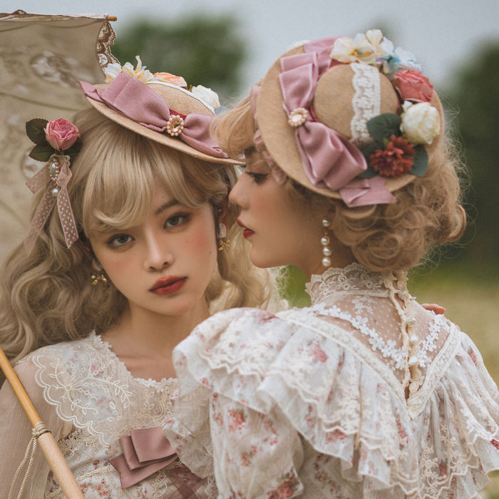 Miss Point ~The Beauty of Spring Retro Edward Lolita Hat -Pre-order