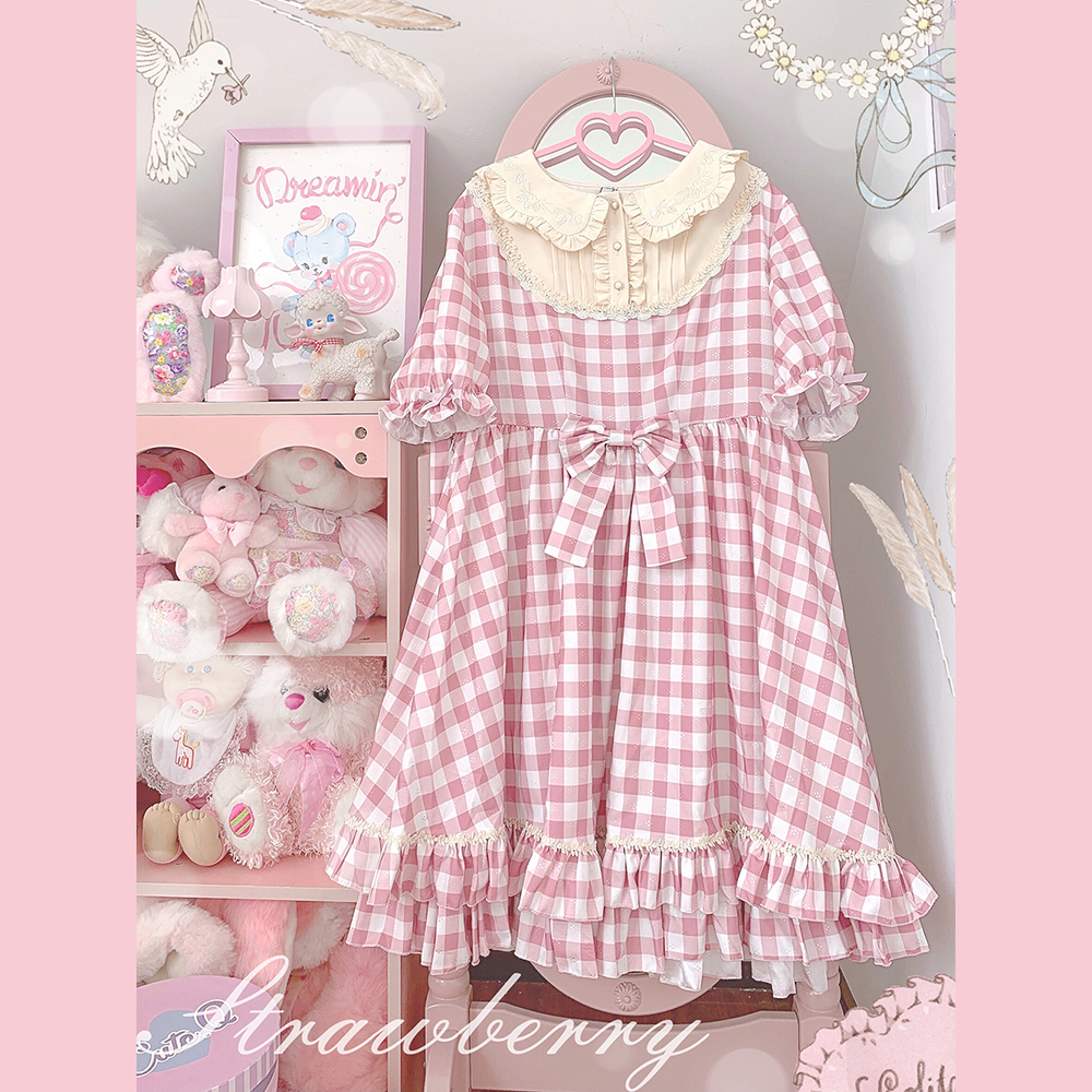 Strawberry Witch Summer Embroidery Lolita OP -Pre-order,One Piece
