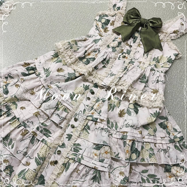 Moon River ~Camellia Vintage Flowers Lolita Vest/Skirt