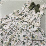 Moon River ~Camellia Vintage Flowers Lolita Vest/Skirt -Pre-order