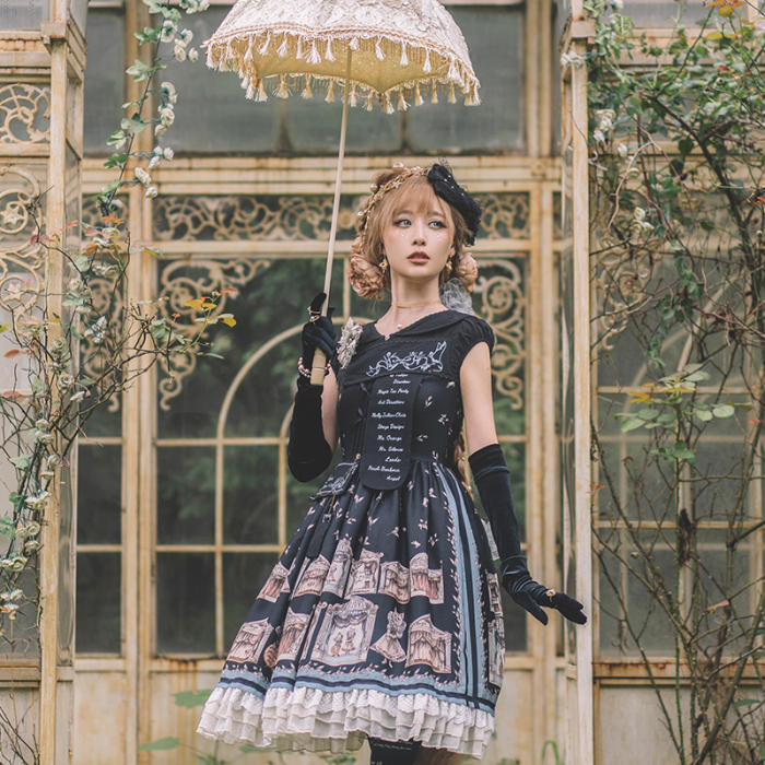 Magic Tea Party ~Box of the Theatre Normal Waist Lolita OP -Ready Made