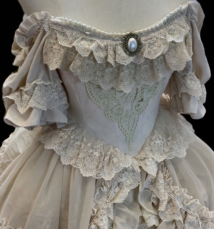 Avro's Dream Luxury Vintage Lolita OP Tea Party Design -Ready Made