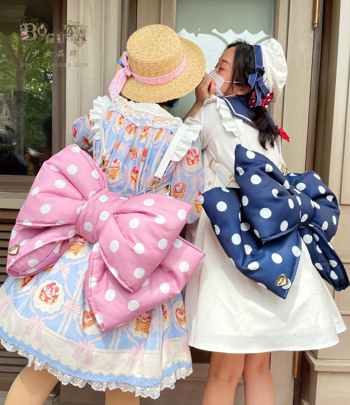 Boguta Bow Shaped Lolita Bag 2 Wear Ways - Ready Made