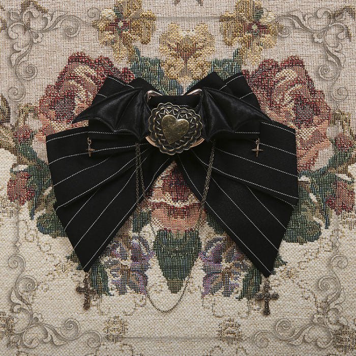 Little Witch Velvet Stripe Lolita Witch Hat with Detachable Bow