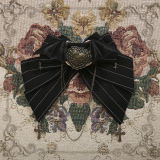 Little Witch Velvet Stripe Lolita Witch Hat with Detachable Bow -In Stock