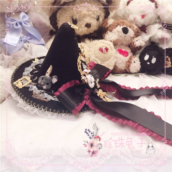 Hand-made Frame Rabbit Witch Lolita Hat