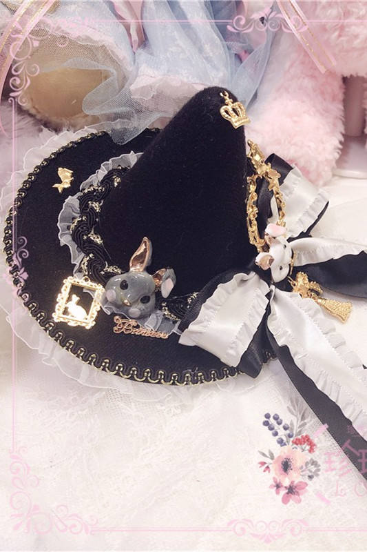 Hand-made Frame Rabbit Witch Lolita Hat