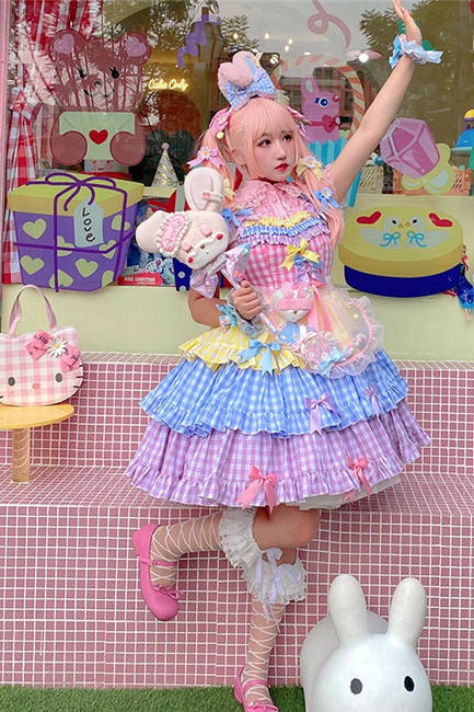 Diamond Honey ~ Rainbow Bubble Sweet Lolita JSK -Pre-order,Sweet Lolita ...