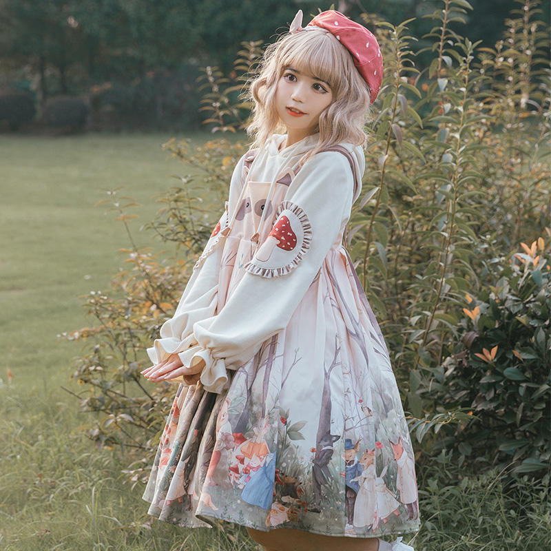 Ying Luo Fu Noguri Sweet High Waist Lolita JSK/Blouse