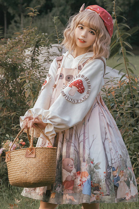 Ying Luo Fu Noguri Sweet High Waist Lolita JSK/Blouse