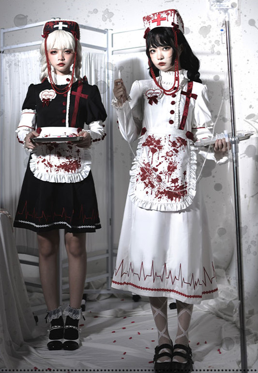 CatHighness ~Scarlet Red Cross Gothic Halloween Lolita OP,One