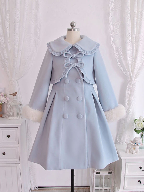 Alice Girl ~First Snow Double-breasted Lolita Overcoat -Ready Made