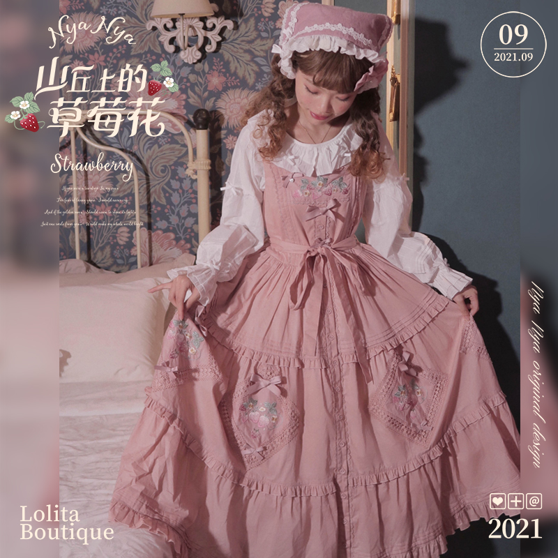 ワンピース NyaNya STRAWBERRY FLOWERS ON THE HILL NyaNya Strawberry Flowers On The Hill 4.0 Short and Long JSK
