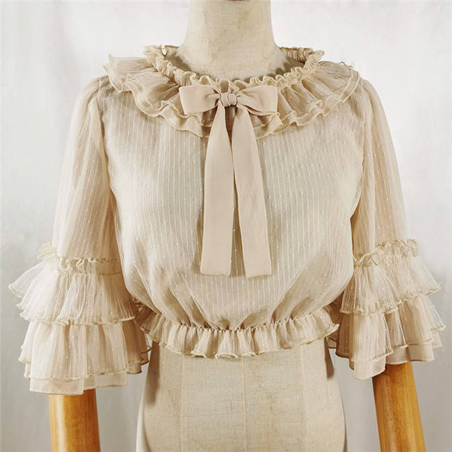 Cheese Cocoa Short Sleeves Lolita Blouse