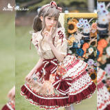 Honey Machine ~Little Red Riding Hood * Delicious Cherry Lolita Skirt/Cape -Ready Made