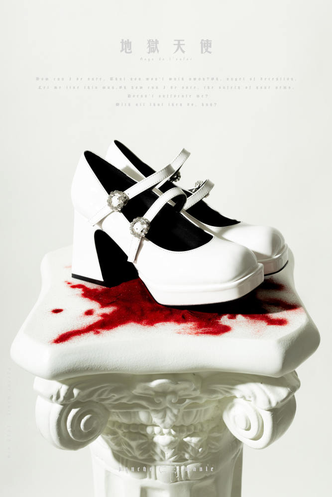 Unicorn Tears ~Ange de l‘enfer Lolita Shoes - Red Velvet Size 41