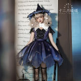 Halloween Pumpkin Midnight Witch Lolita JSK + Fake Collar