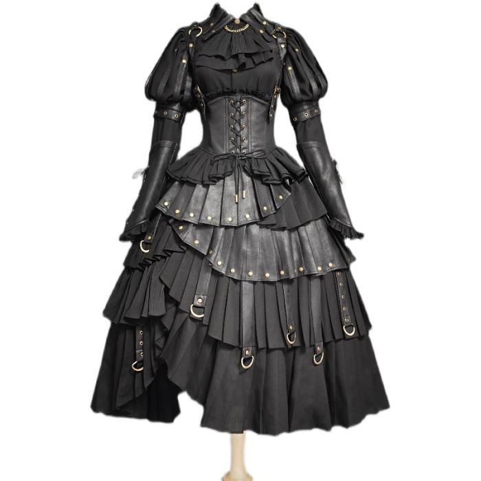 Foxtrot Black Fog's beloved Lolita Salopette + Blouse Set