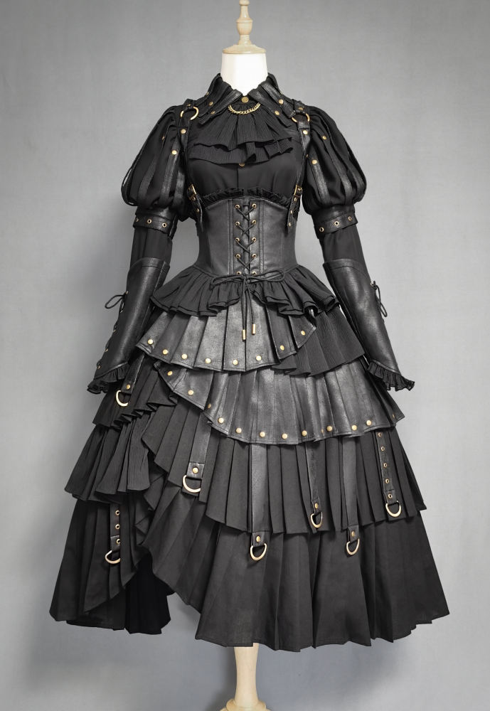Foxtrot Black Fog's beloved Lolita Salopette + Blouse Set