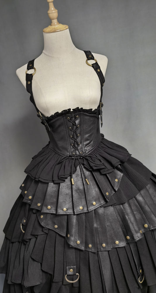 Foxtrot Black Fog's beloved Lolita Salopette + Blouse Set