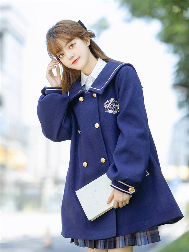 Sailing Route College Style Lolita Coat