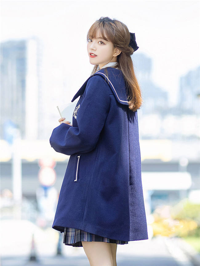 Sailing Route College Style Lolita Coat