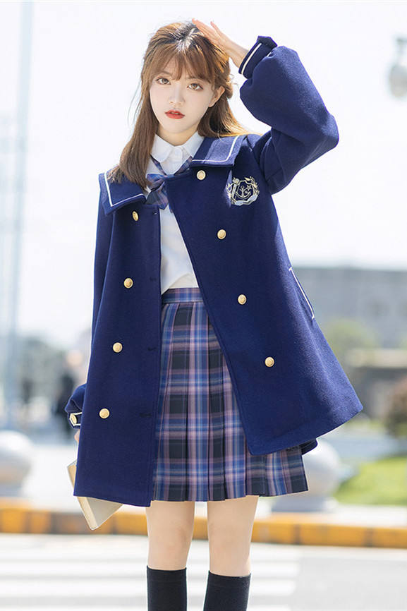 Sailing Route College Style Lolita Coat