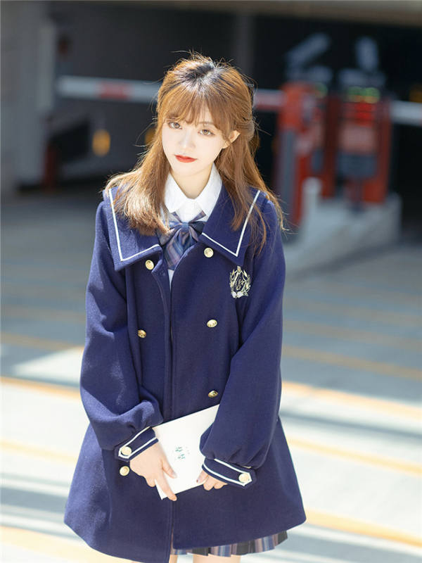 Sailing Route College Style Lolita Coat