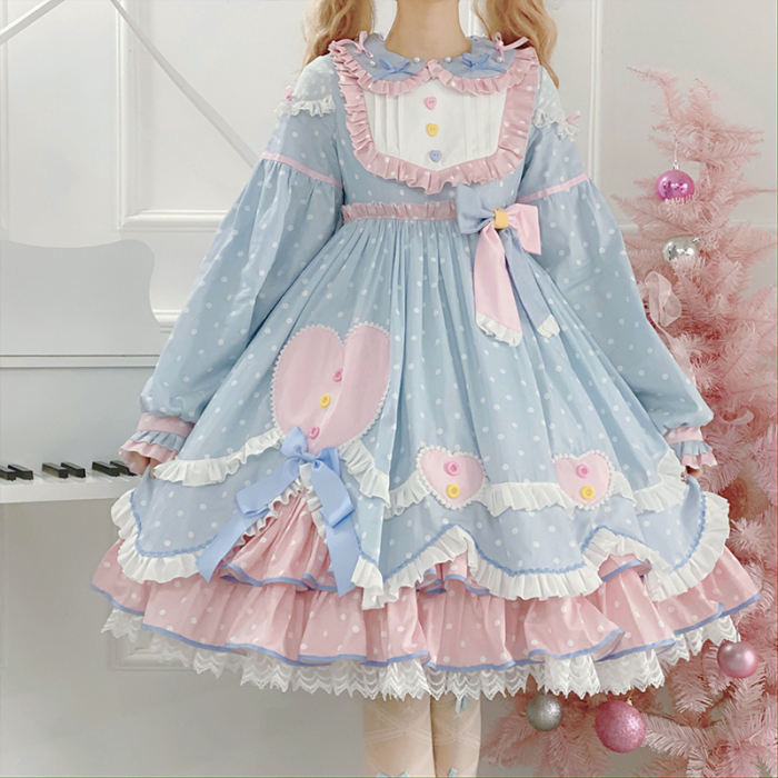 Daily Wear Winter Sweet Lolita OP -Ready Made