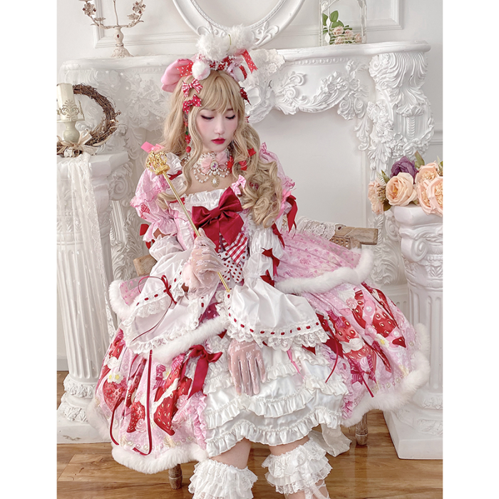 Diamond Honey ~ Strawberry Princess Lolita OP -Pre-order