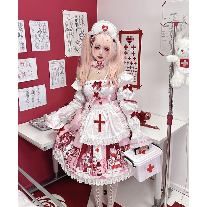 Diamond Honey ~Little Nurse Dolls Hospital Lolita JSK -Pre-order