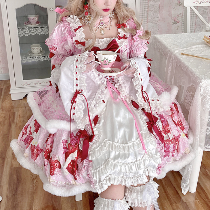 Diamond Honey ~ Strawberry Princess Lolita OP -Pre-order