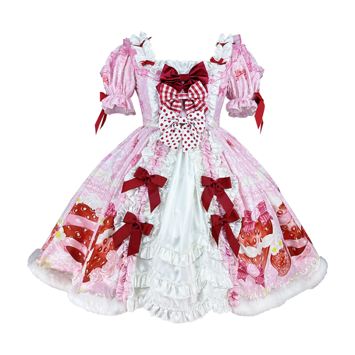 Diamond Honey ~ Strawberry Princess Lolita OP -Pre-order