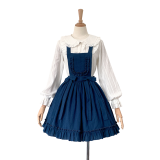 Peter Pan Collar Cotton Lolita Blouse/Skirt - Ready Made
