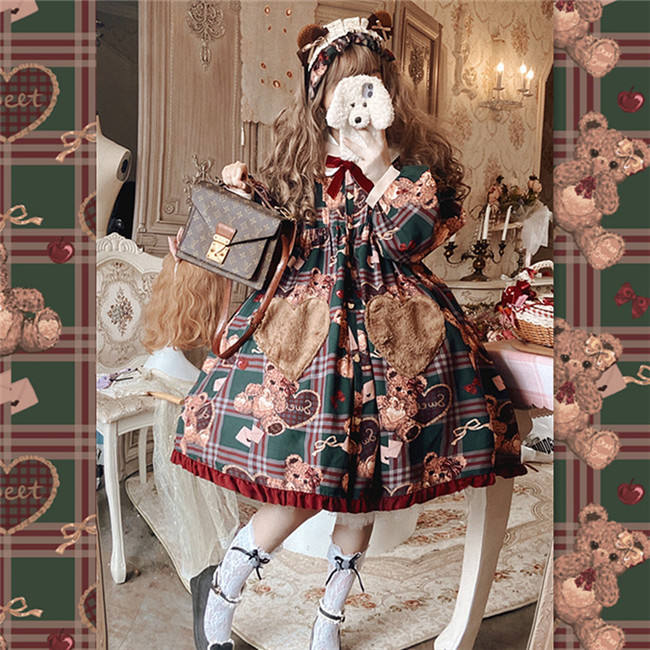 Christmas Teddy Bear Winter Lolita OP