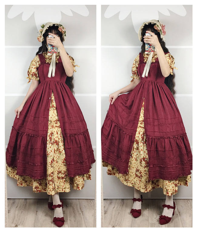 A Girl Looking Far Away Winter Vintage Lolita JSK -Pre-order