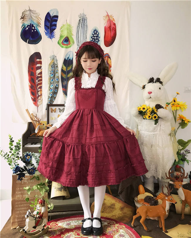 A Girl Looking Far Away Winter Vintage Lolita JSK -Pre-order