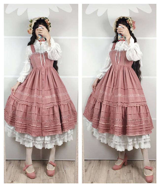 A Girl Looking Far Away Winter Vintage Lolita JSK -Pre-order