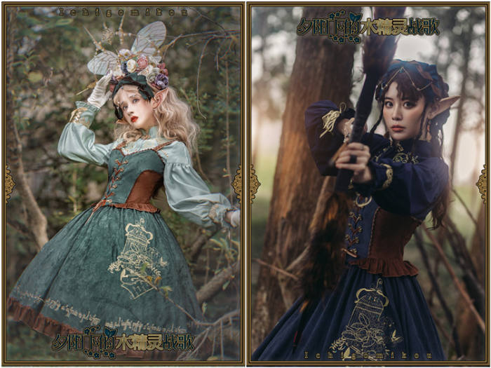 Ichigomikou Velvet Forest Fairy’s Song Lolita JSK -Pre-order