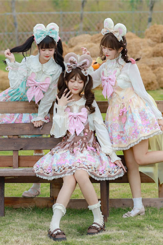 Tommy Bear ~ Sweet BoBo Mouse Lolita Salopette/Blouse