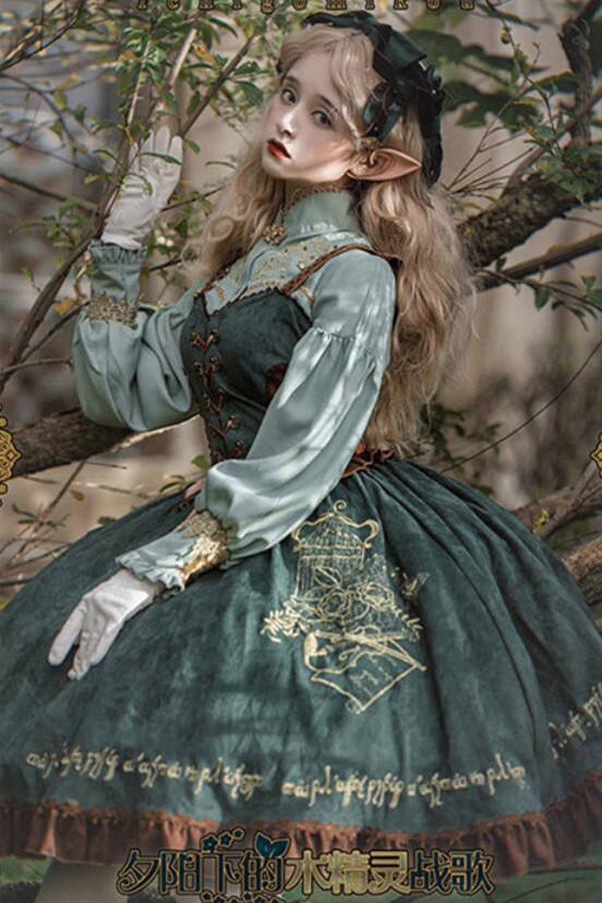 Ichigomikou Velvet Forest Fairy’s Song Lolita JSK -Pre-order