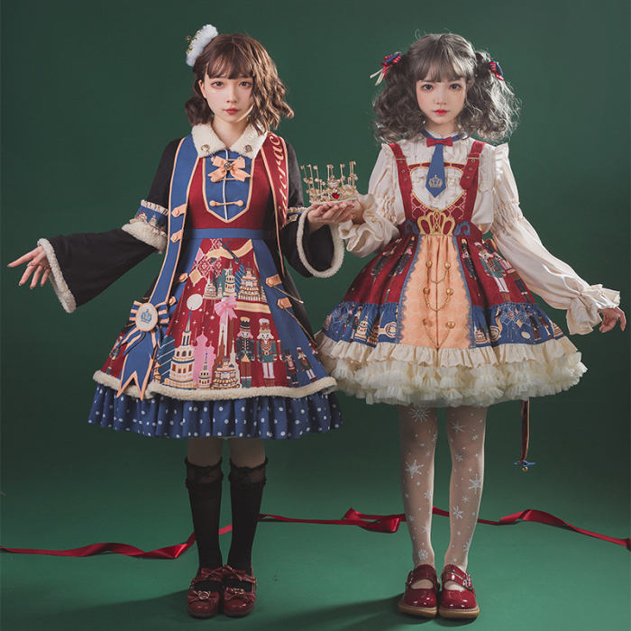 Ying Luo Fu The Nutcracker Christmas Lolita Salopette/Blouse