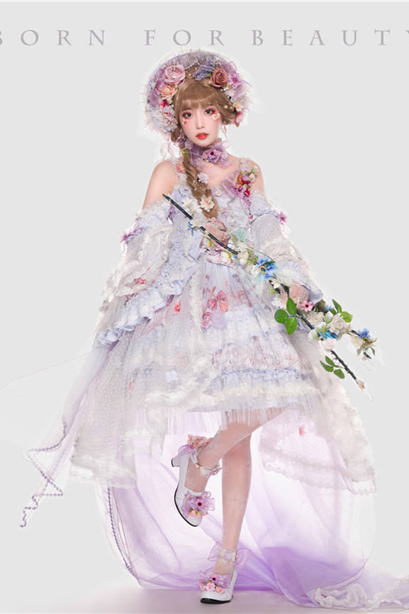 YUPBRO Lolita ~ Sylph Bridal Lolita JSK Fullset