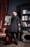 Crow~ Square Collar Long Sleeves Gothic Lolita Coat/OP Short Version- In Stock