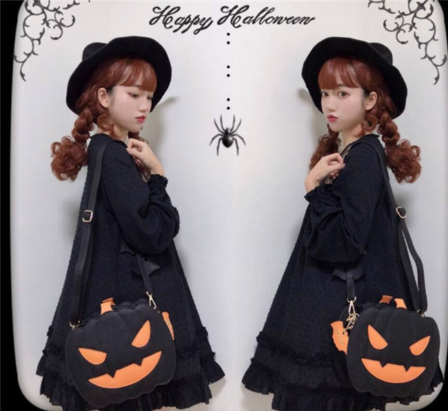 Morning Glory ~Halloween Pumpkin Lolita Bag - In Stock